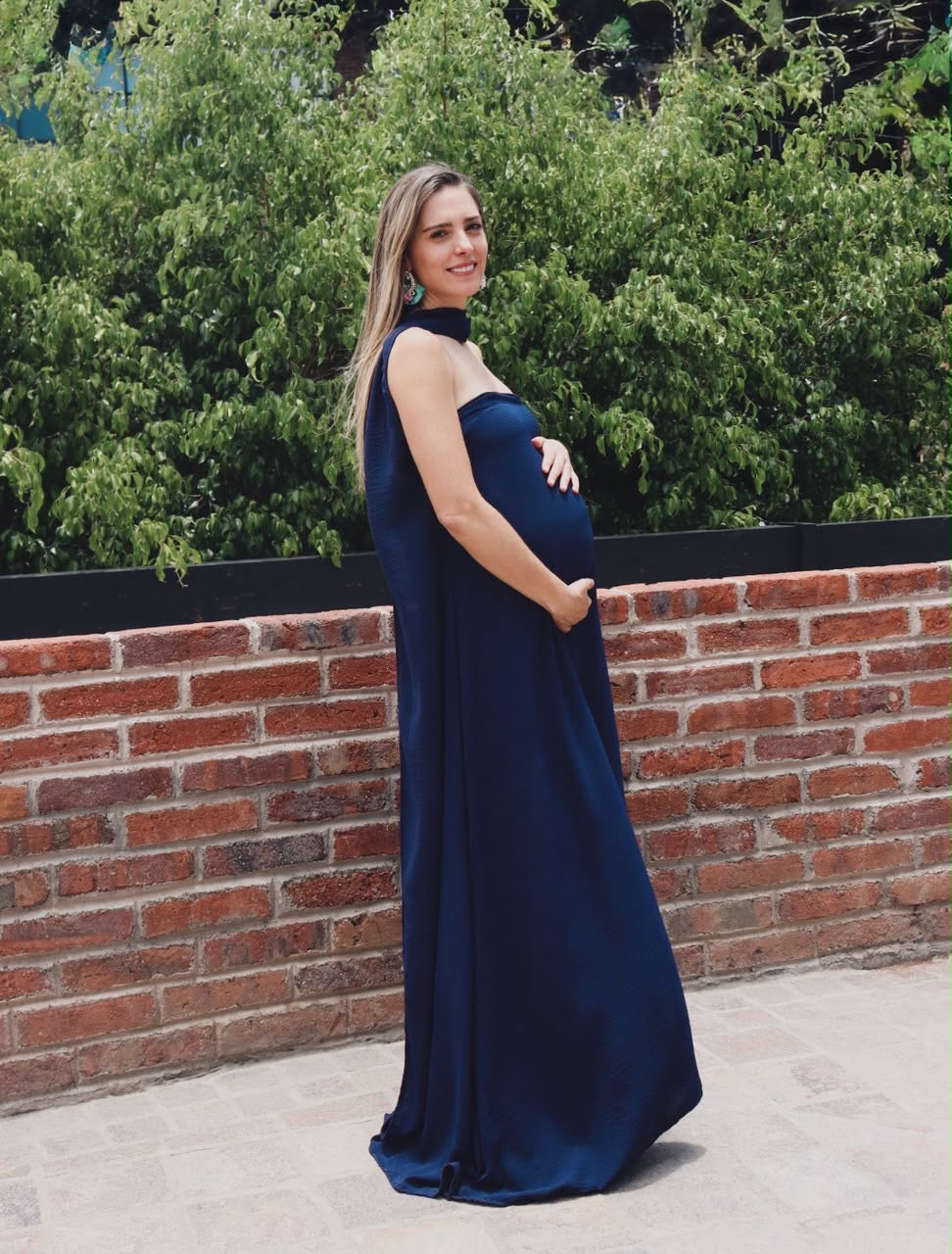 Vestido de Maternidad Adela azul marino
