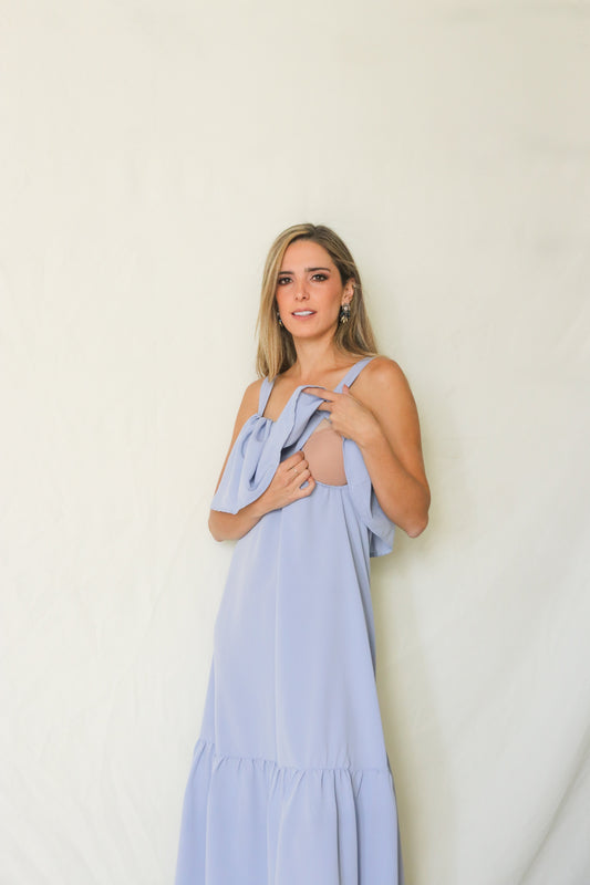 Vestido de lactancia, Mitzi azul polvo CH
