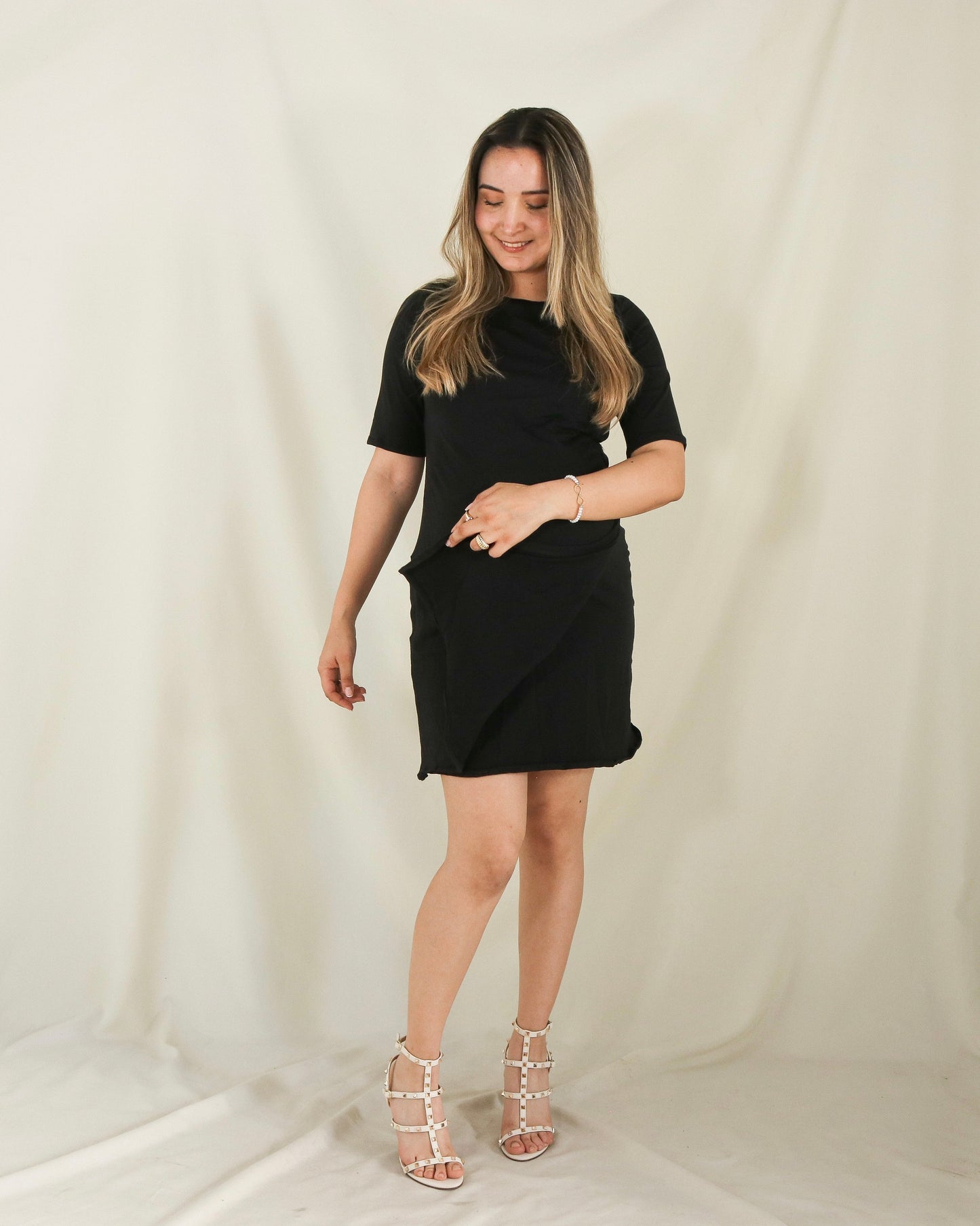 Vestido de maternidad y lactancia negro, Belinda G