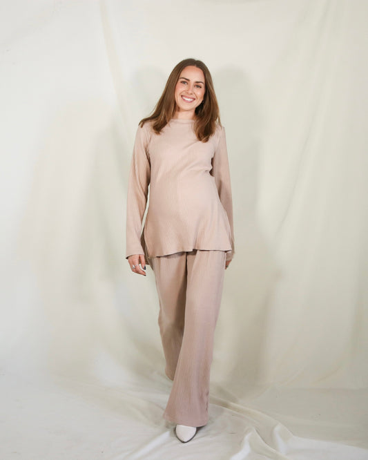 Conjunto de maternidad Cinthya, beige caliente M