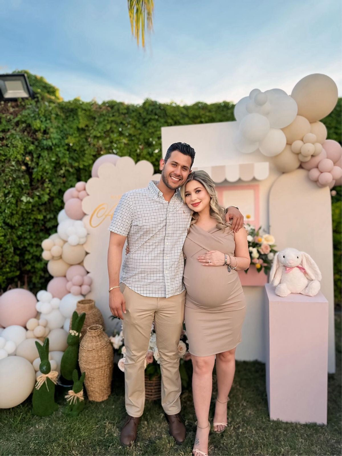 Vestido de maternidad, beige Viridiana
