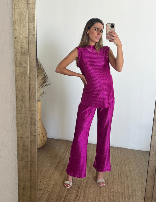 Conjunto de maternidad Mayte, hot nazareno con textura G y XG