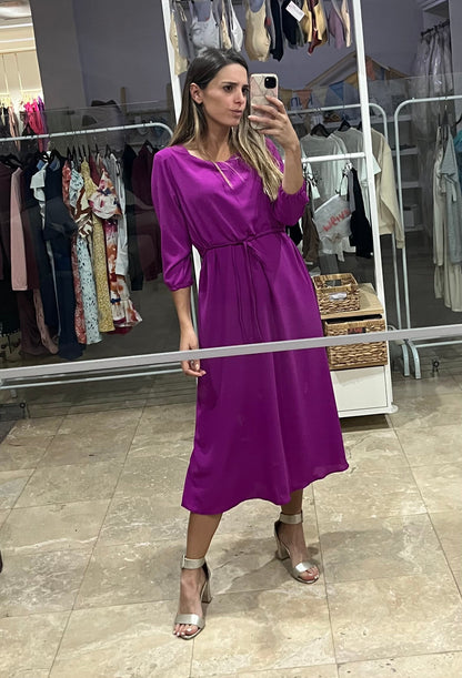 Vestido de lactancia y maternidad, Hanna mulberry largo