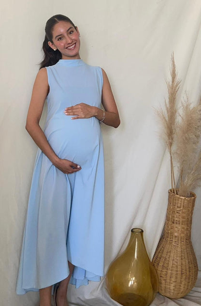 Vestido de maternidad Sonia, azul claro