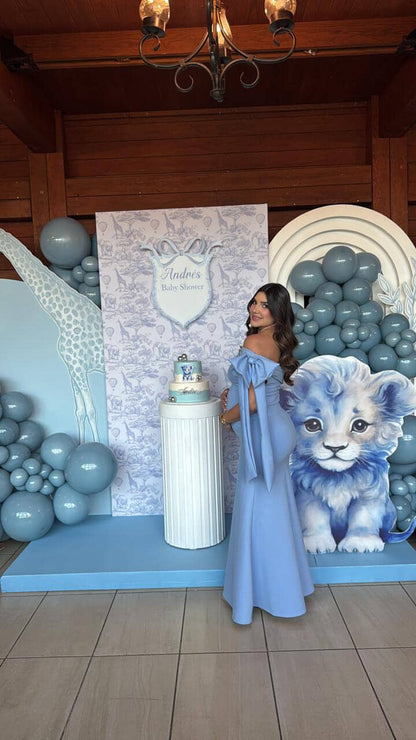 Vestido de maternidad Roberta, azul cielo Ponti Roma