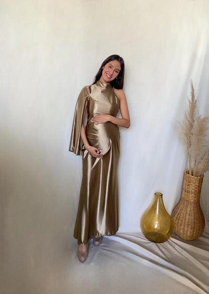Vestido de maternidad Carola, oro