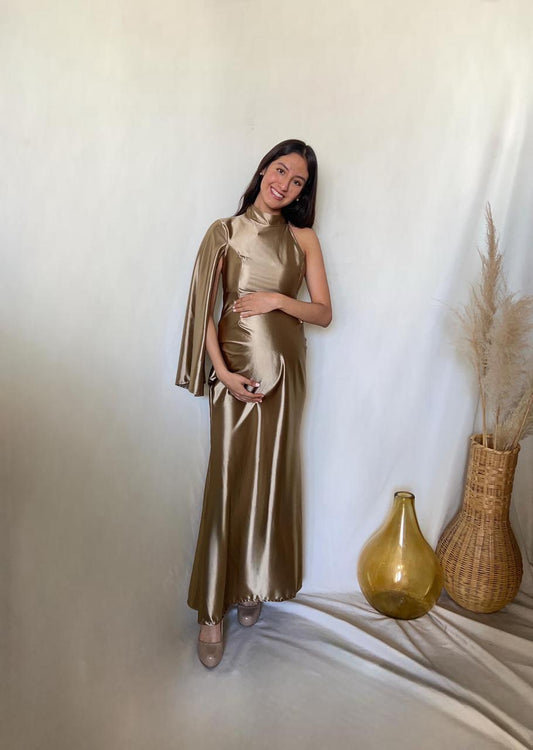 Vestido de maternidad Carola, oro
