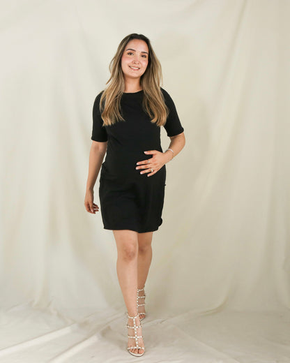 Vestido de maternidad y lactancia negro, Belinda G