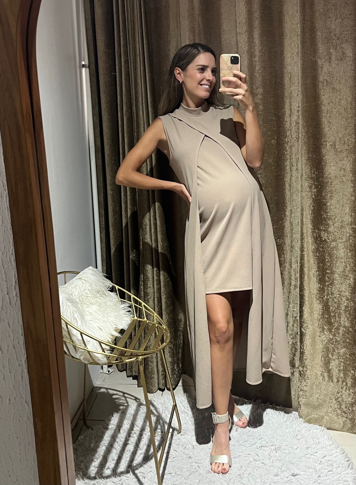 Vestido de maternidad, Elena beige CH