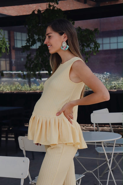 Conjunto de maternidad Imelda, amarillo pastel, M