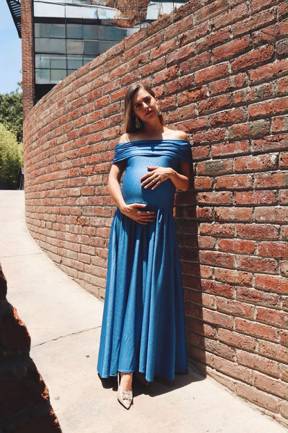 Vestido de maternidad, Adeline azul rayas
