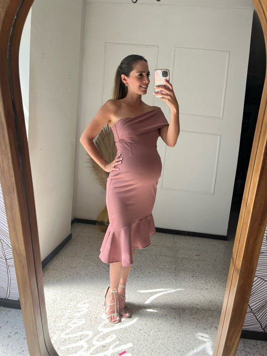 Vestido de maternidad, Maria Jose rosa quemado M