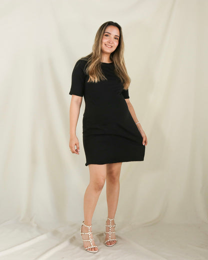Vestido de maternidad y lactancia negro, Belinda G