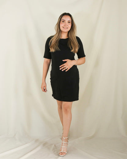 Vestido de maternidad y lactancia negro, Belinda G