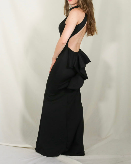 Vestido Eugenia, negro neopreno