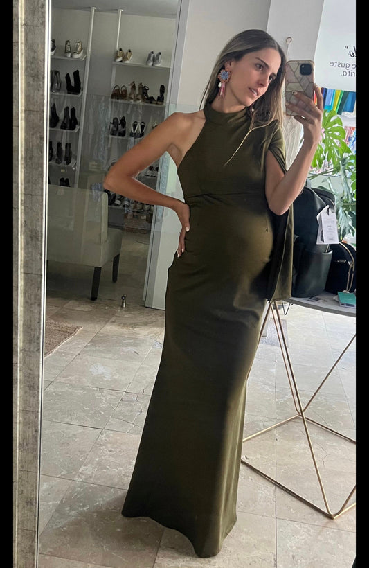Vestido de maternidad Carola, verde olivo CH, M