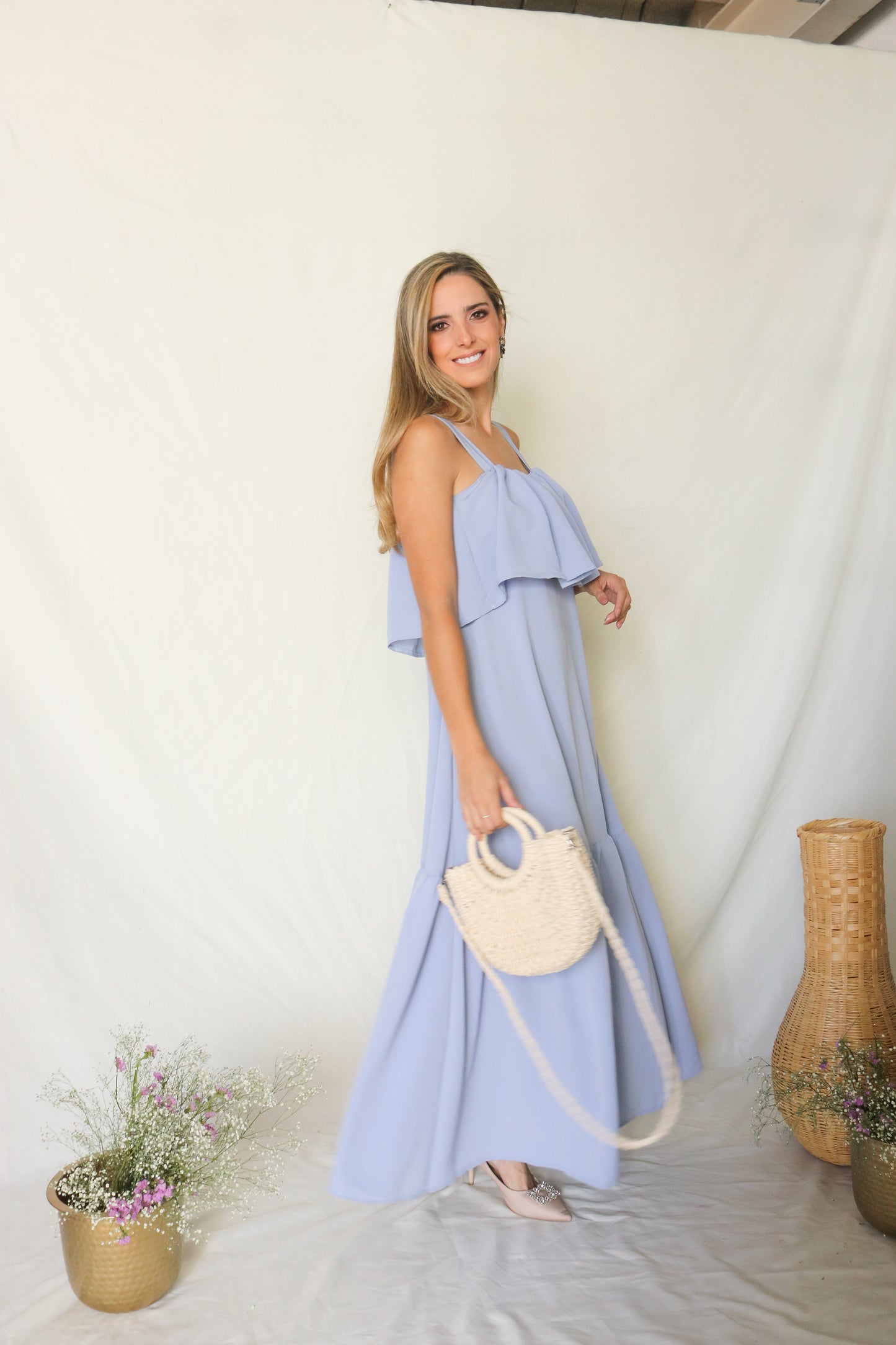 Vestido de lactancia, Mitzi azul polvo