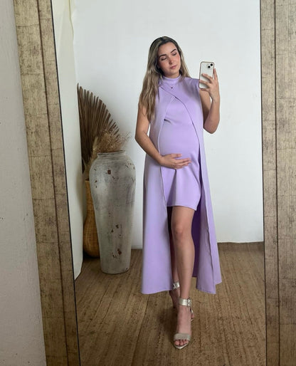 Vestido Elena lila de maternidad