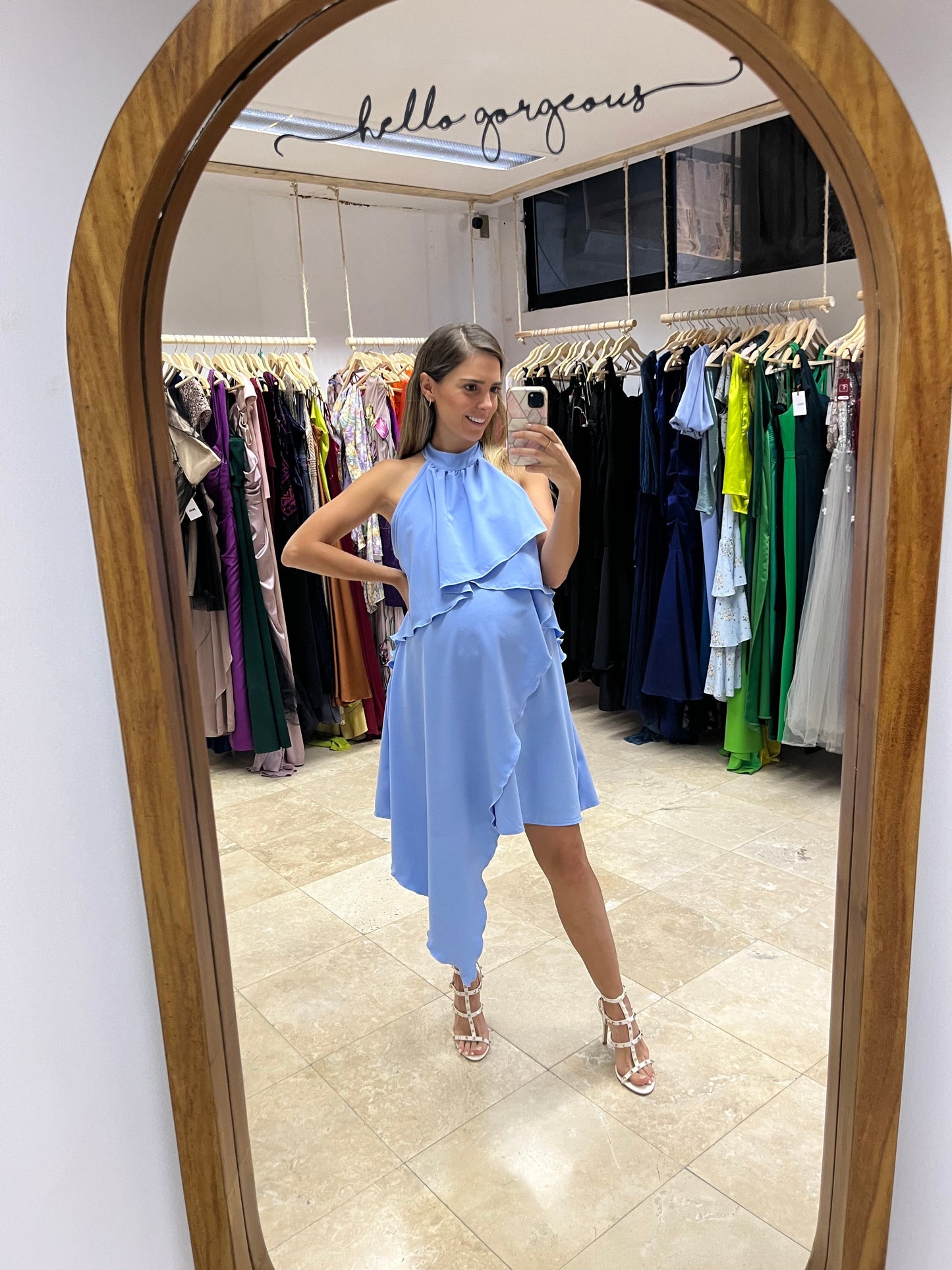 Vestido de maternidad Ariel, azul Madrid CH