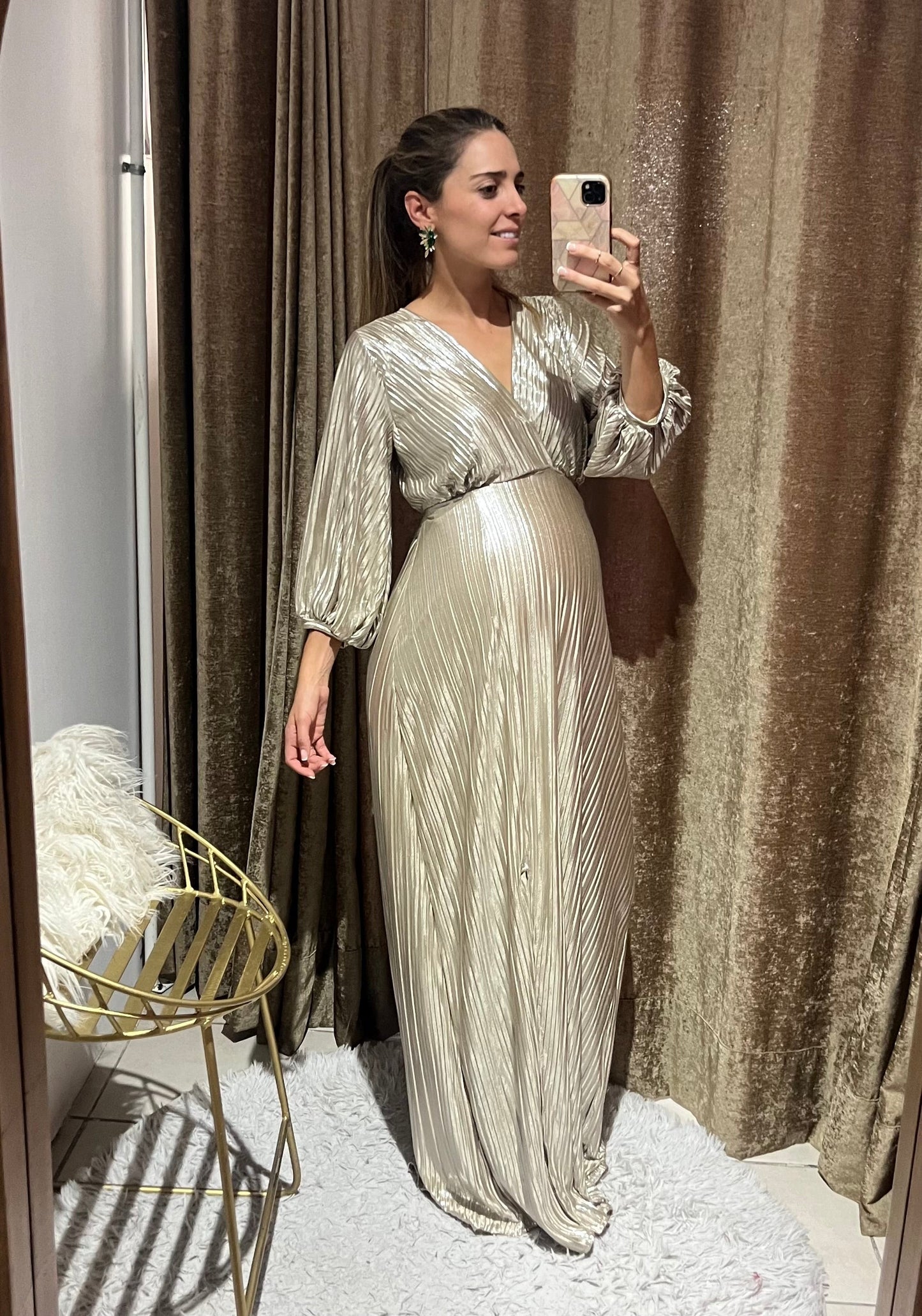 Vestido de maternidad, Nicole dorado M, G