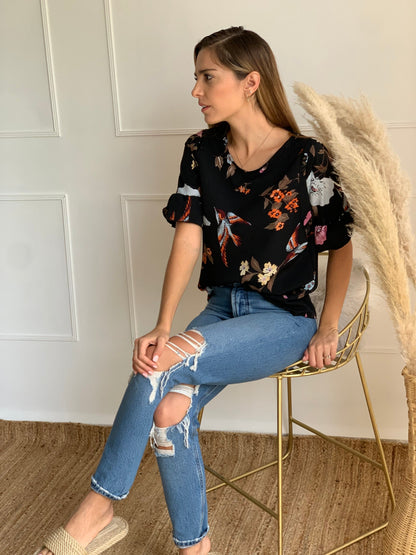Blusa de lactancia, pajaritos georgina G