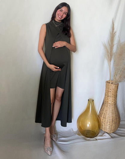 Vestido de maternidad, Elena verde olivo Licra