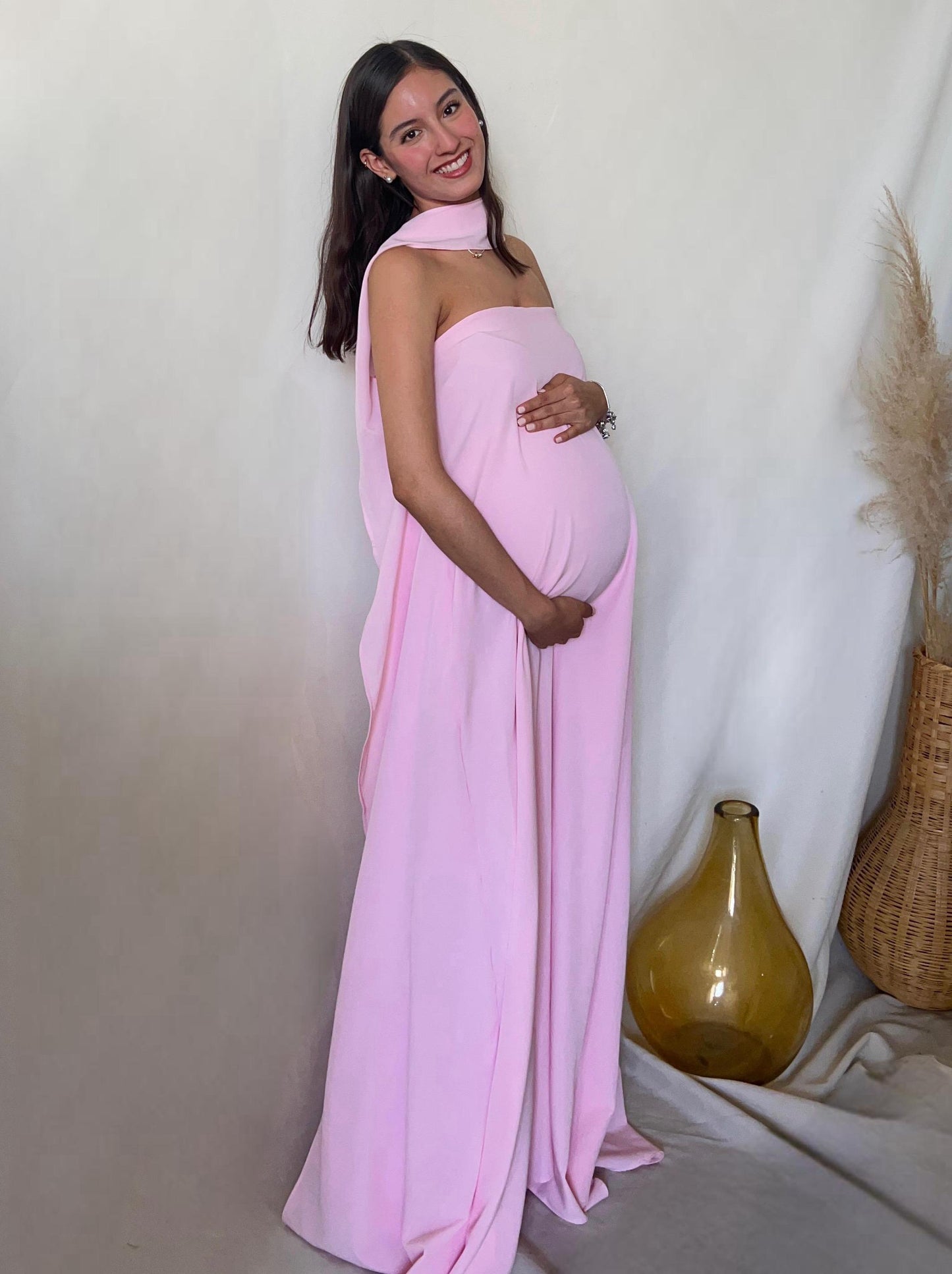 Vestido de Maternidad, Adela rosa clarito