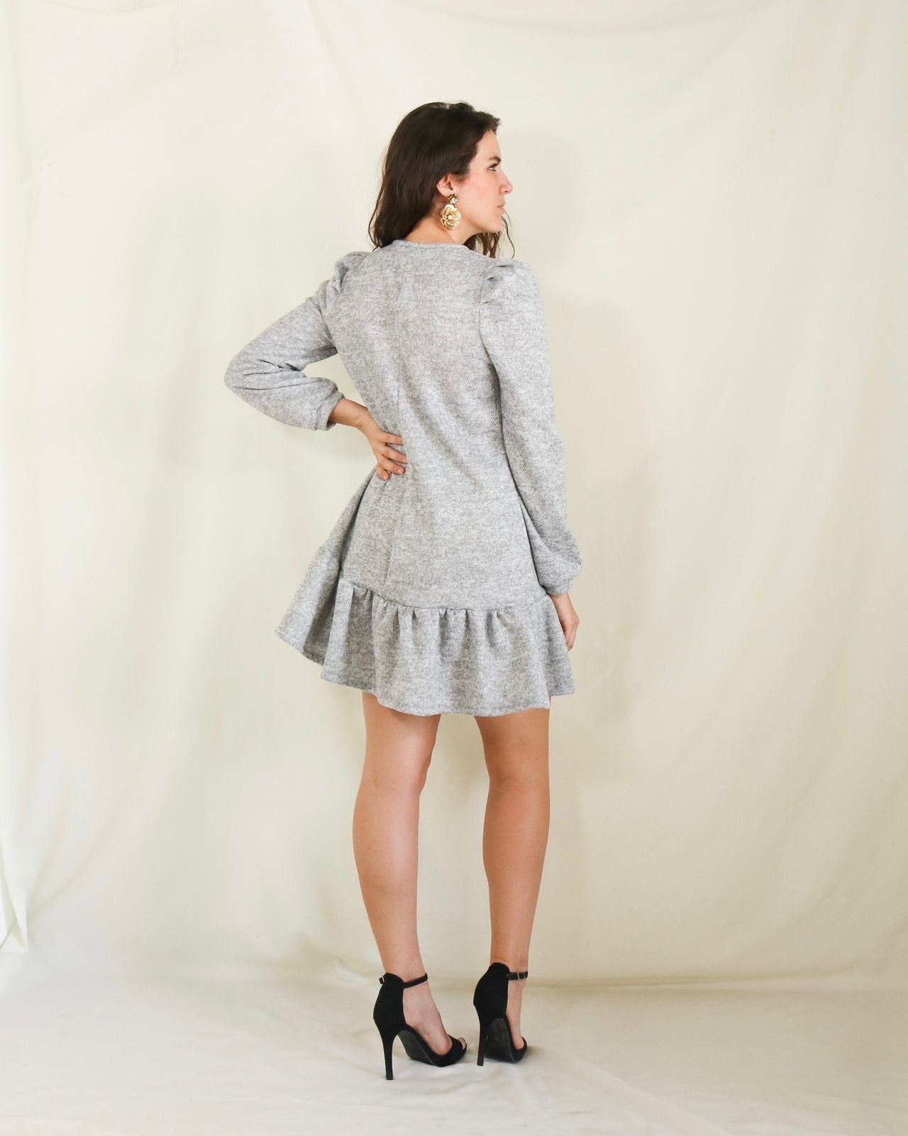 Vestido maternidad y lactancia, Lourdes gris caliente XG