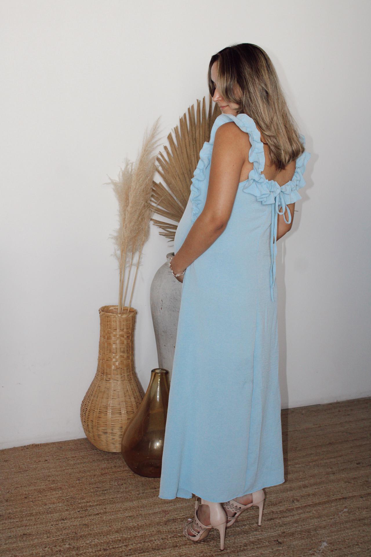 Vestido de maternidad, Rossenda mar azul