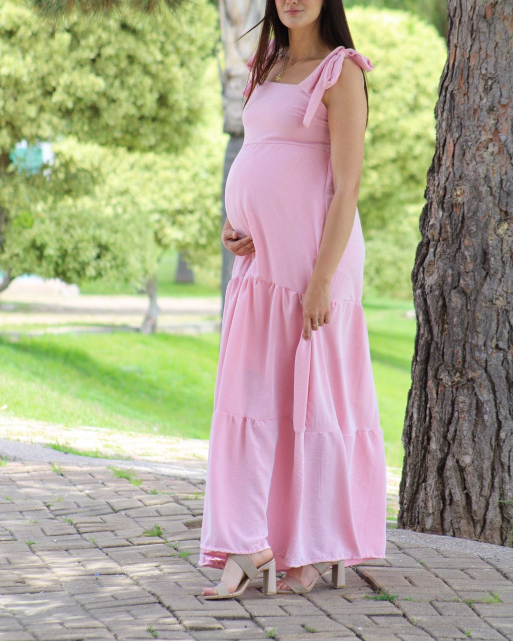 Vestido de maternidad Dalia rosa peonia G