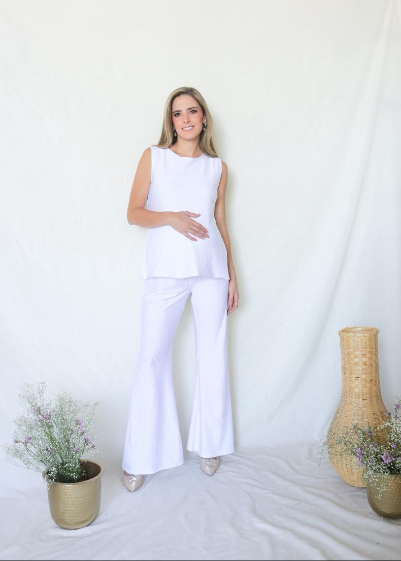 Conjunto de maternidad Cinthya, blanco CH