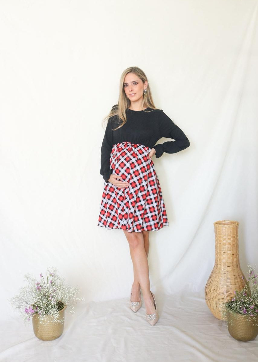 Vestido de maternidad, Anna cuadros CH