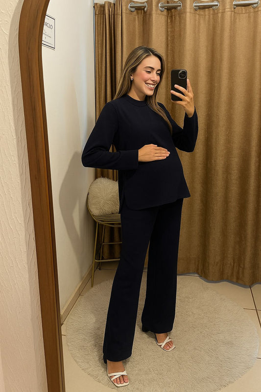 Conjunto de maternidad Cinthya, azul marino caliente M