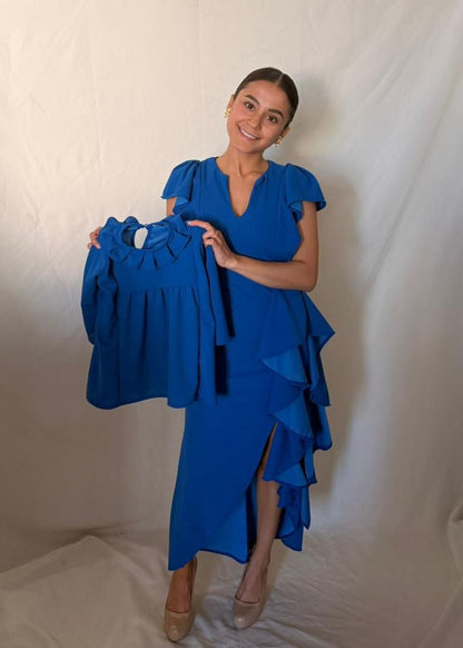 Vestidos matching azul cielo, Jessica azul vivo M