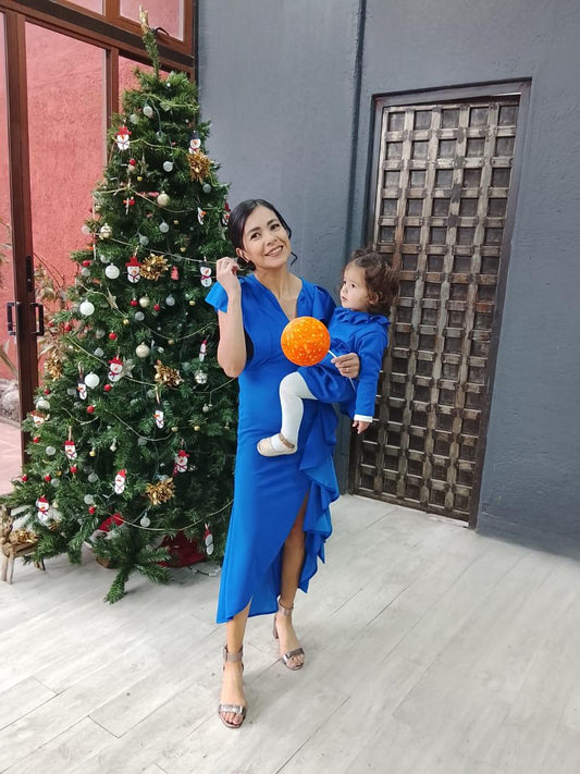 Vestidos matching azul cielo, Jessica azul vivo M