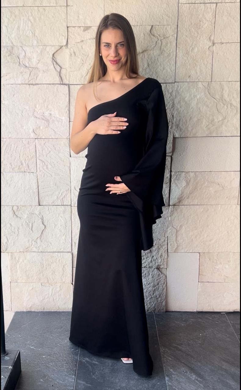Vestido de maternidad Carolina, negro