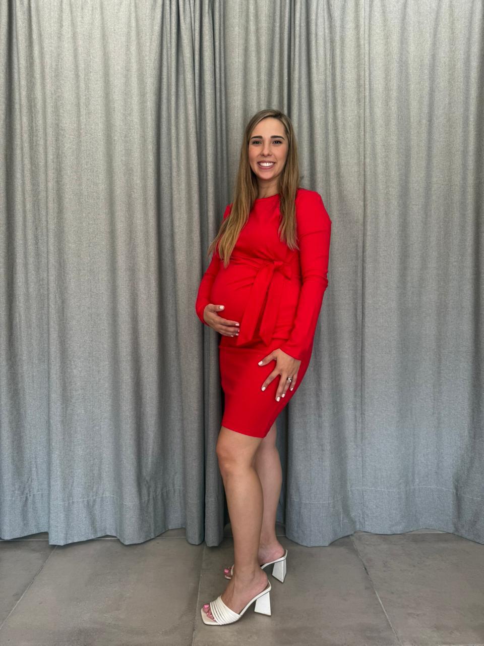 Vestido de maternidad, Camila Rojo CH, M, XG