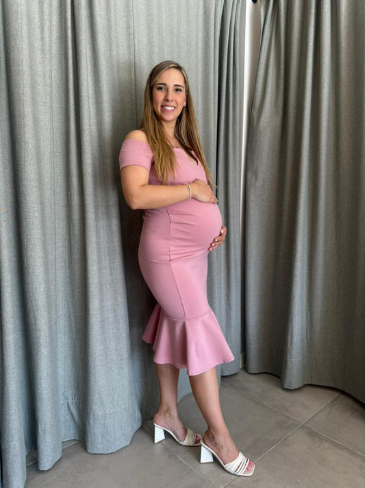 Vestido de maternidad, Itzel rosa  M