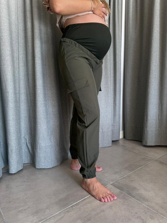 Pantalon tipo cargo verde olivo G