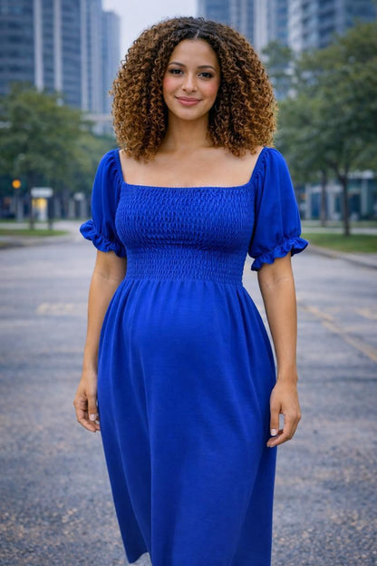 Vestido maternidad fruncido