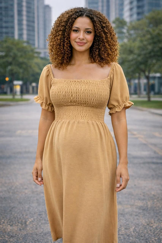 Vestido maternidad fruncido