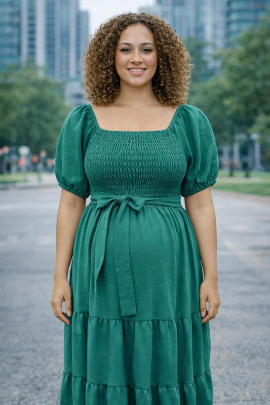 Vestido fruncido liston