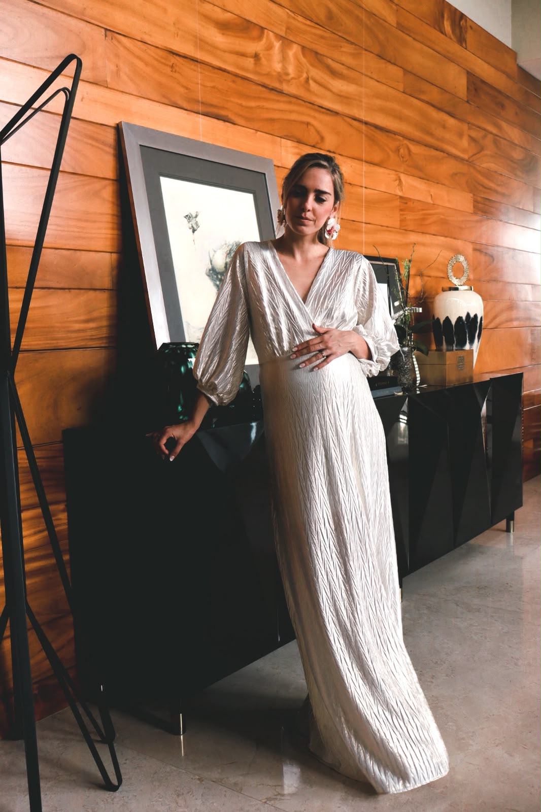 Vestido de maternidad, Nicole dorado M, G