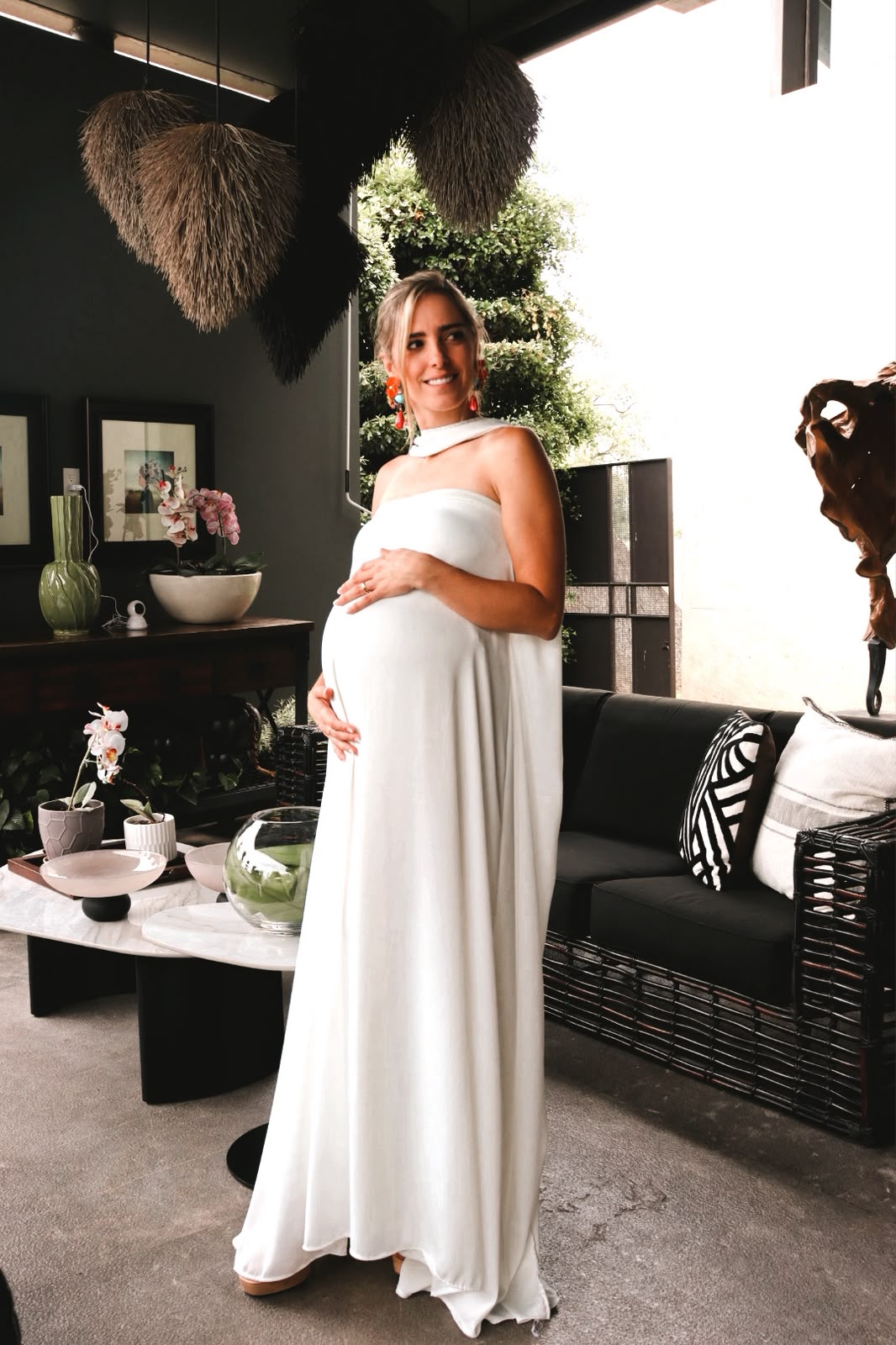 Vestido de Maternidad Adela blanco