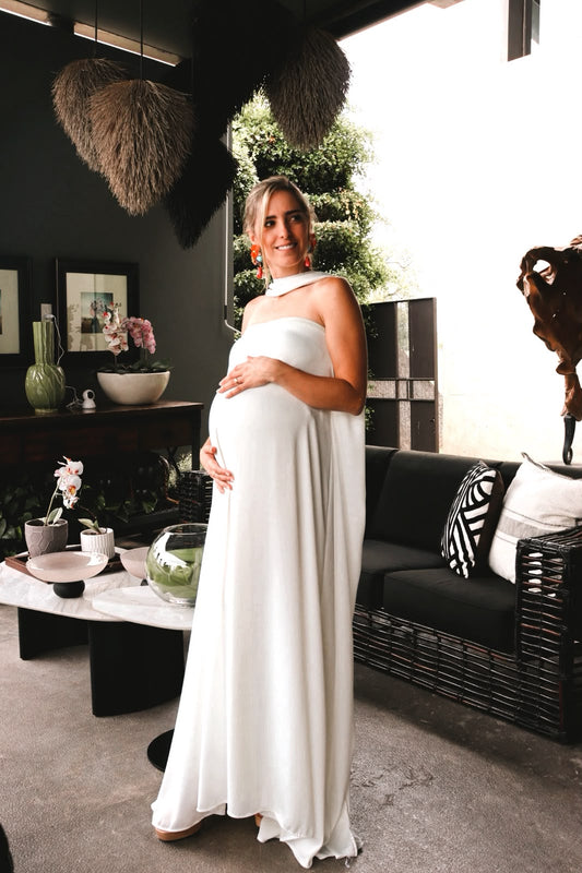 Vestido de Maternidad Adela blanco