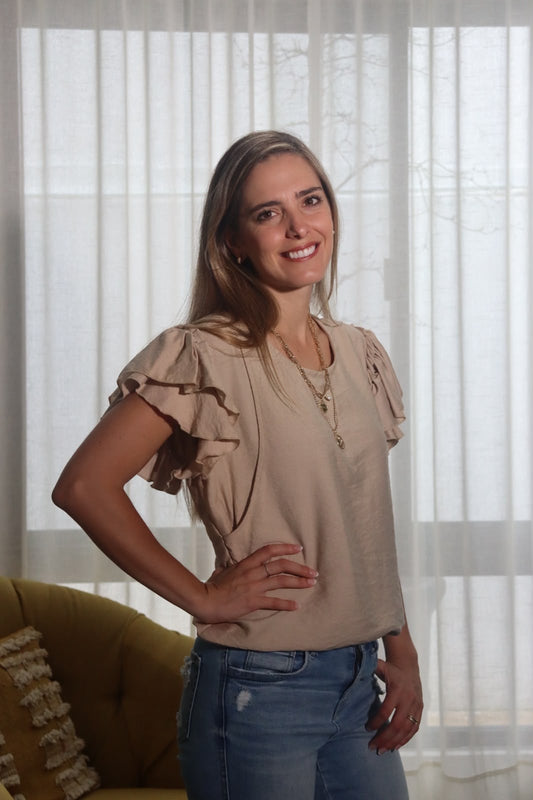 Blusa de lactancia, Adri camell algodón