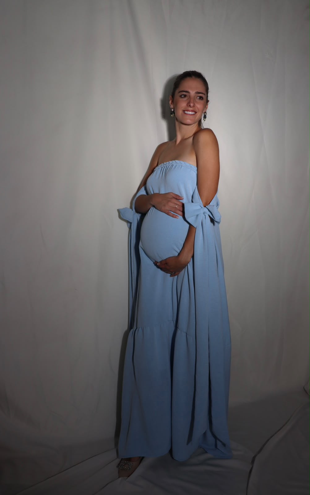 Vestido de maternidad Kalisi azul jaspe