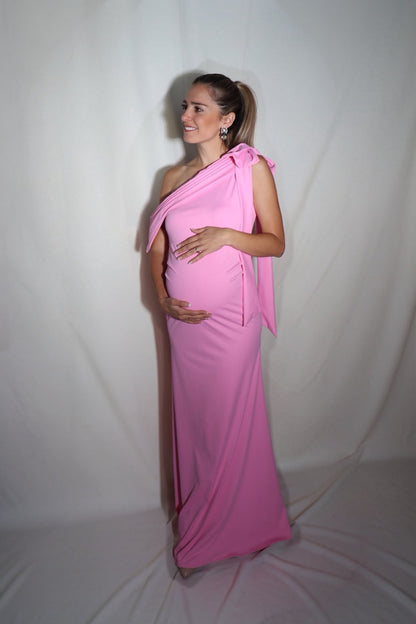 Vestido de maternidad Roberta, rosa licra maiot