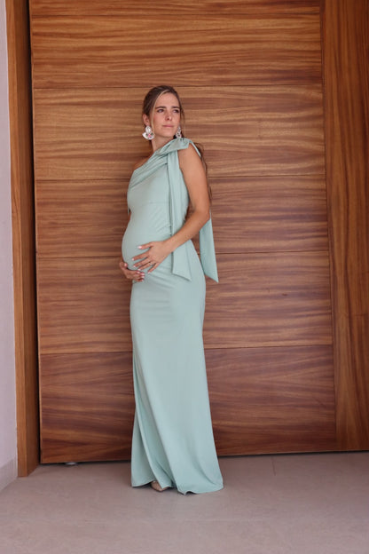 Vestido de maternidad Roberta verde licra