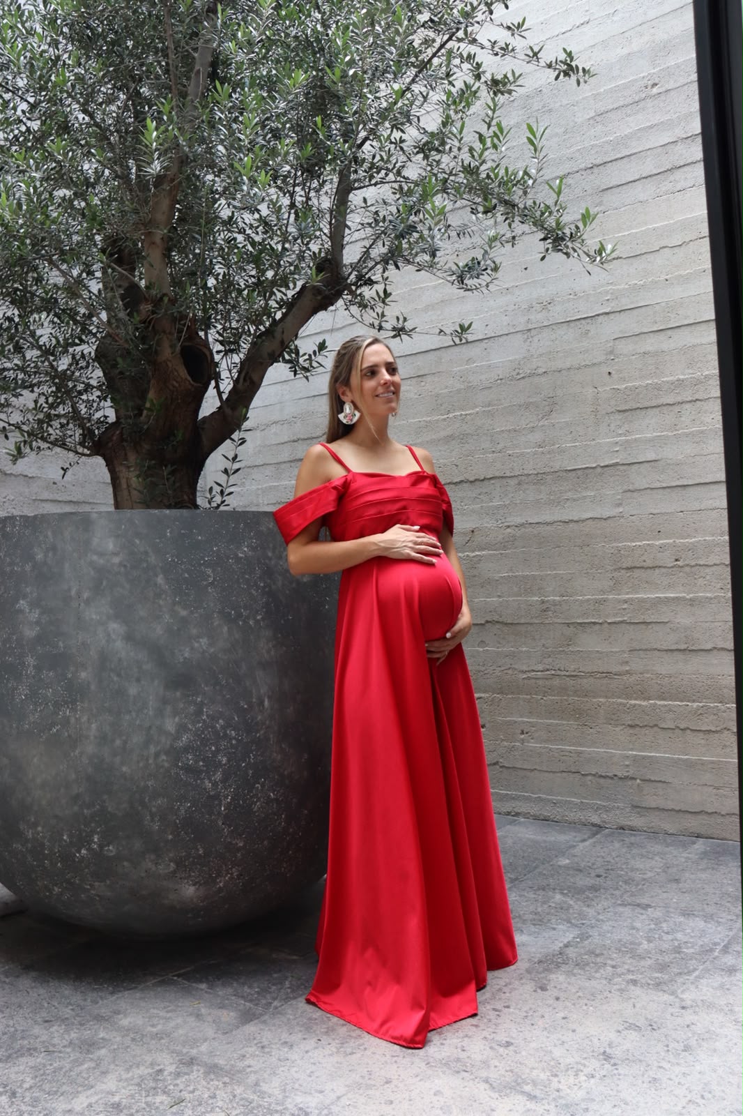 Vestido de maternidad, Bianca rojo